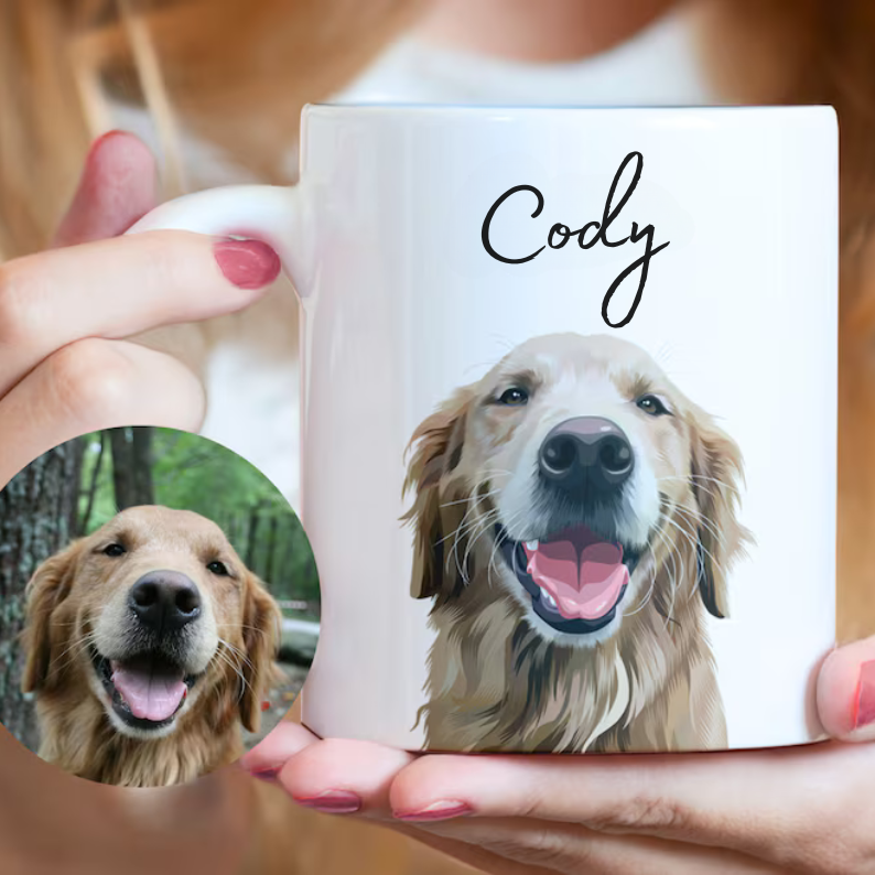 Huisdier Mok Hond - Gepersonaliseerde Foto en Naam