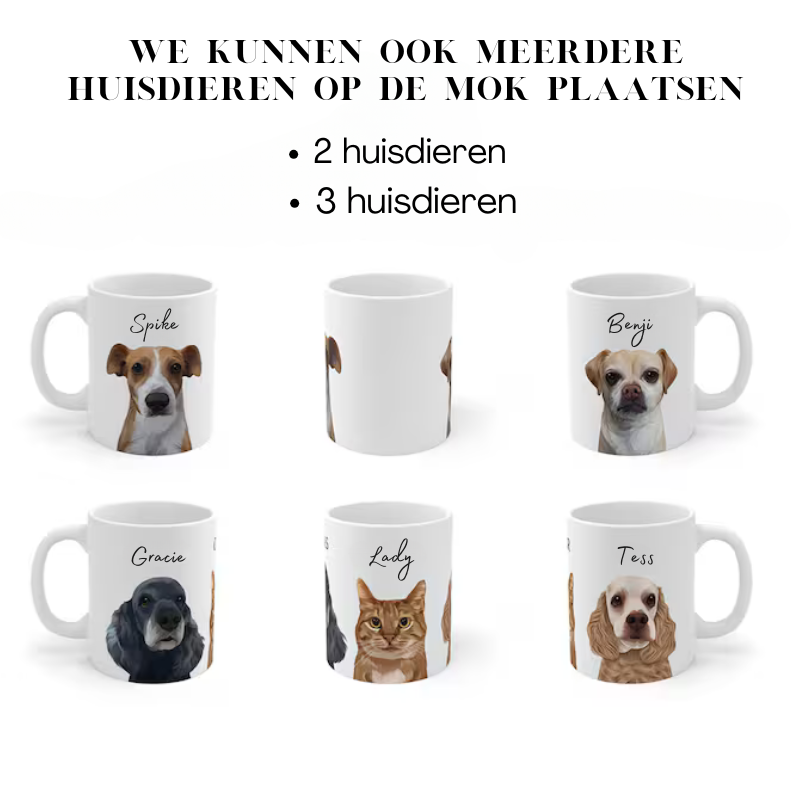 Huisdier Mok Hond - Gepersonaliseerde Foto en Naam
