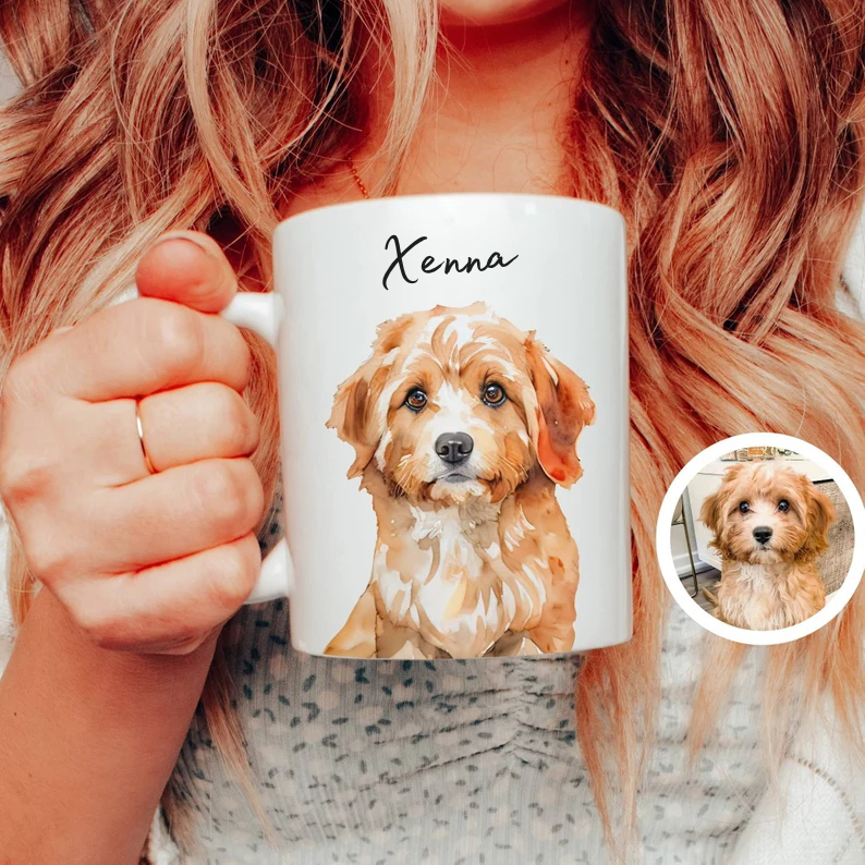 Huisdier Mok Hond - Gepersonaliseerde Foto en Naam